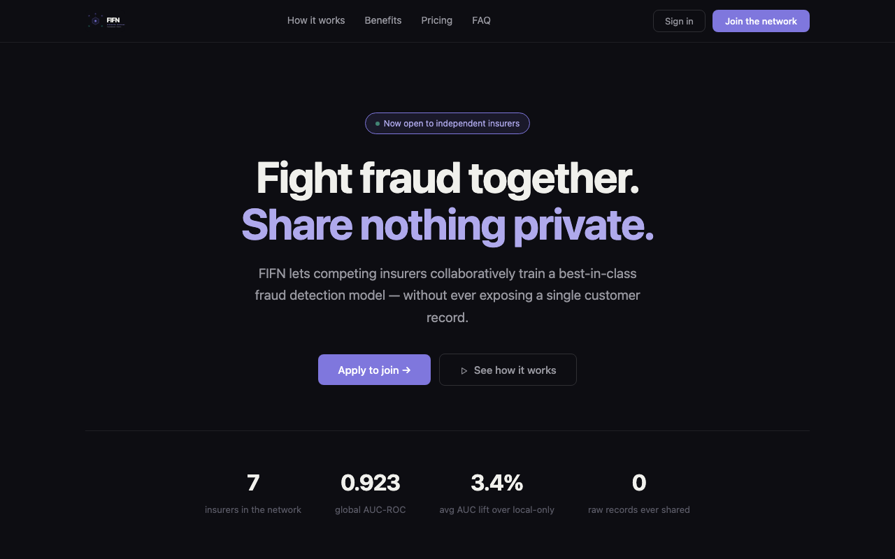 FIFN web app screenshot